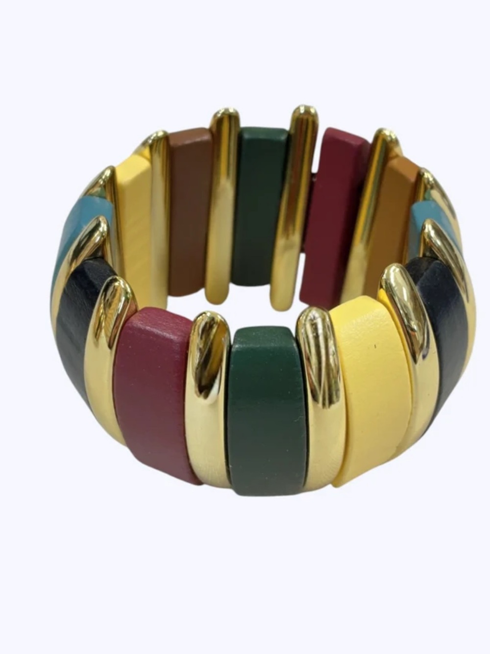 Multicolor Gold-Tone Stretch Bracelet - Women Jewelry